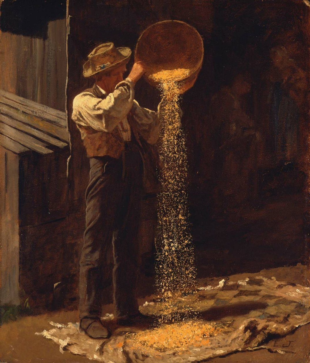 Gabonakombájn alkotó: Eastman Johnson