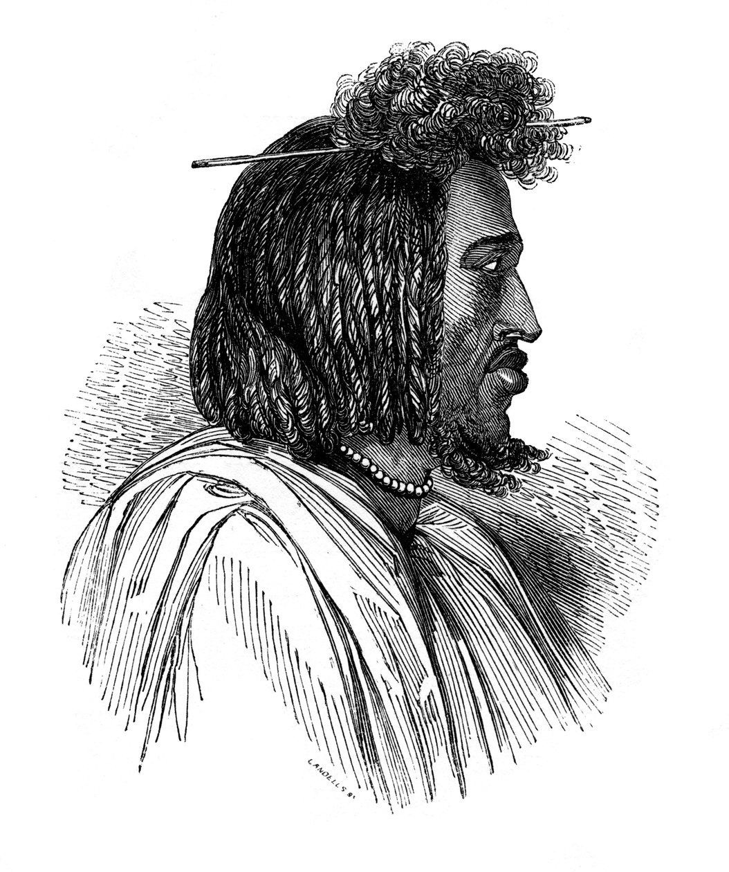 Souakiny főnök, 1848. alkotó: Ebenezer Landells