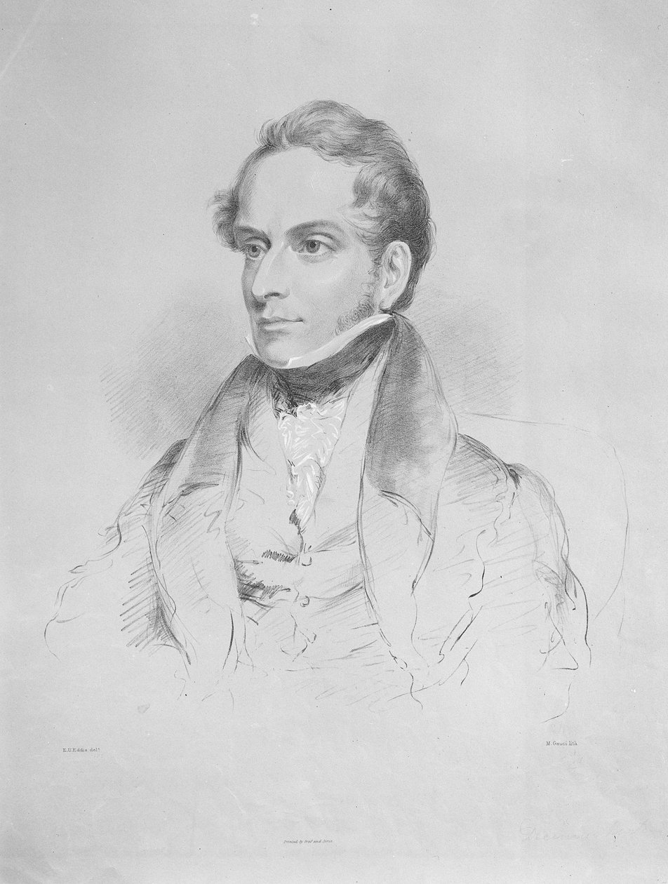 Decimus Burton, Maxim Gauci litográfiája, 1830-35 körül. alkotó: Eden Upton Eddis