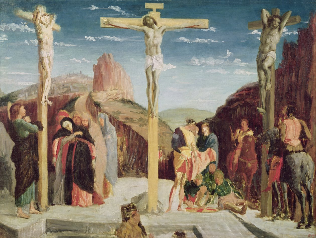 Kálvária, Andrea Mantegna (1431-1506) festménye után alkotó: Edgar Degas