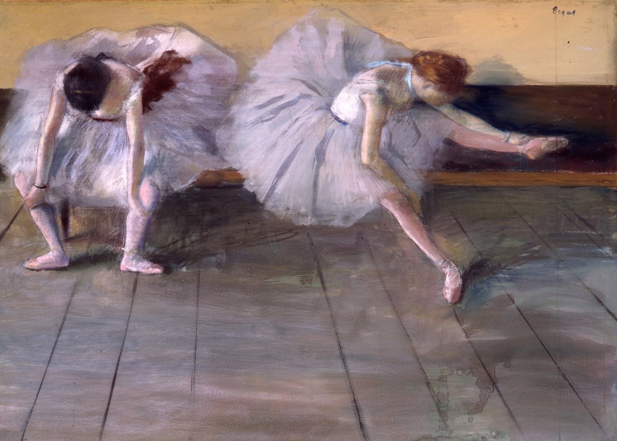 Két táncos, 1879 körül (pasztell és gouache papíron) alkotó: Edgar Degas