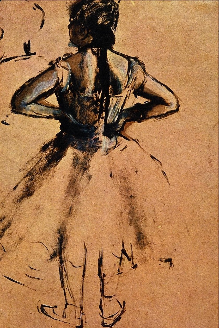 Kezek csípőn alkotó: Edgar Degas