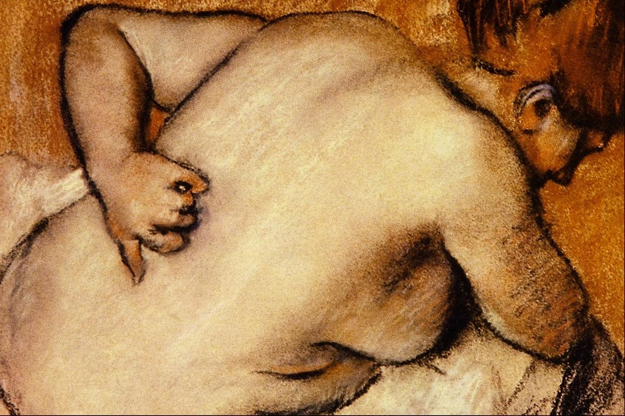 Meztelen vakarja a hátát alkotó: Edgar Degas