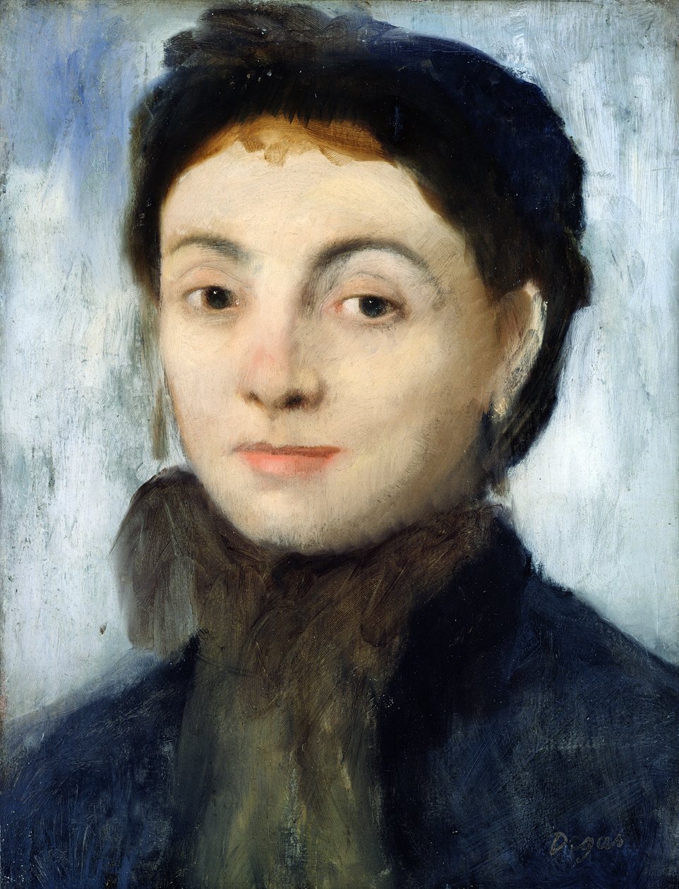 Josephine Gaujelin portréja, 1867 (olaj, mahagóni tábla) alkotó: Edgar Degas