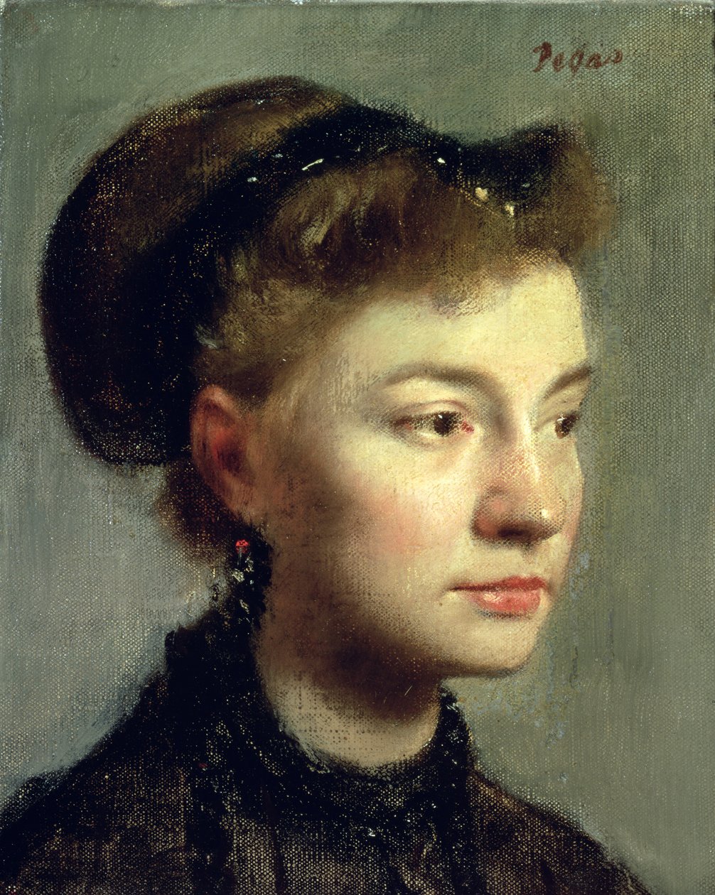 Fiatal nő portréja, 1867 alkotó: Edgar Degas