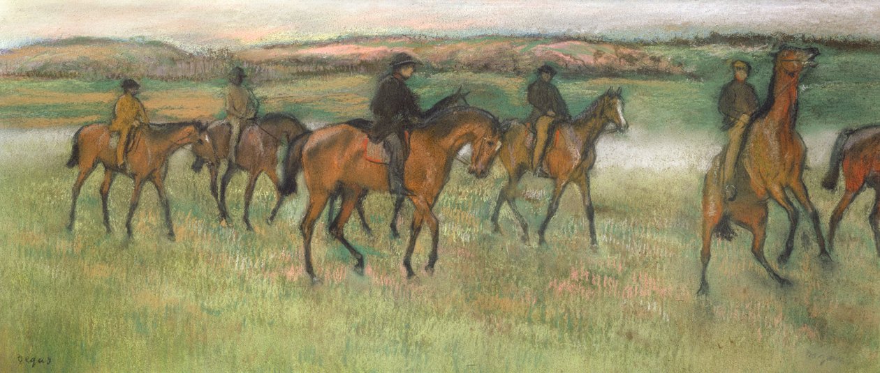 Versenylovak (pasztell) alkotó: Edgar Degas
