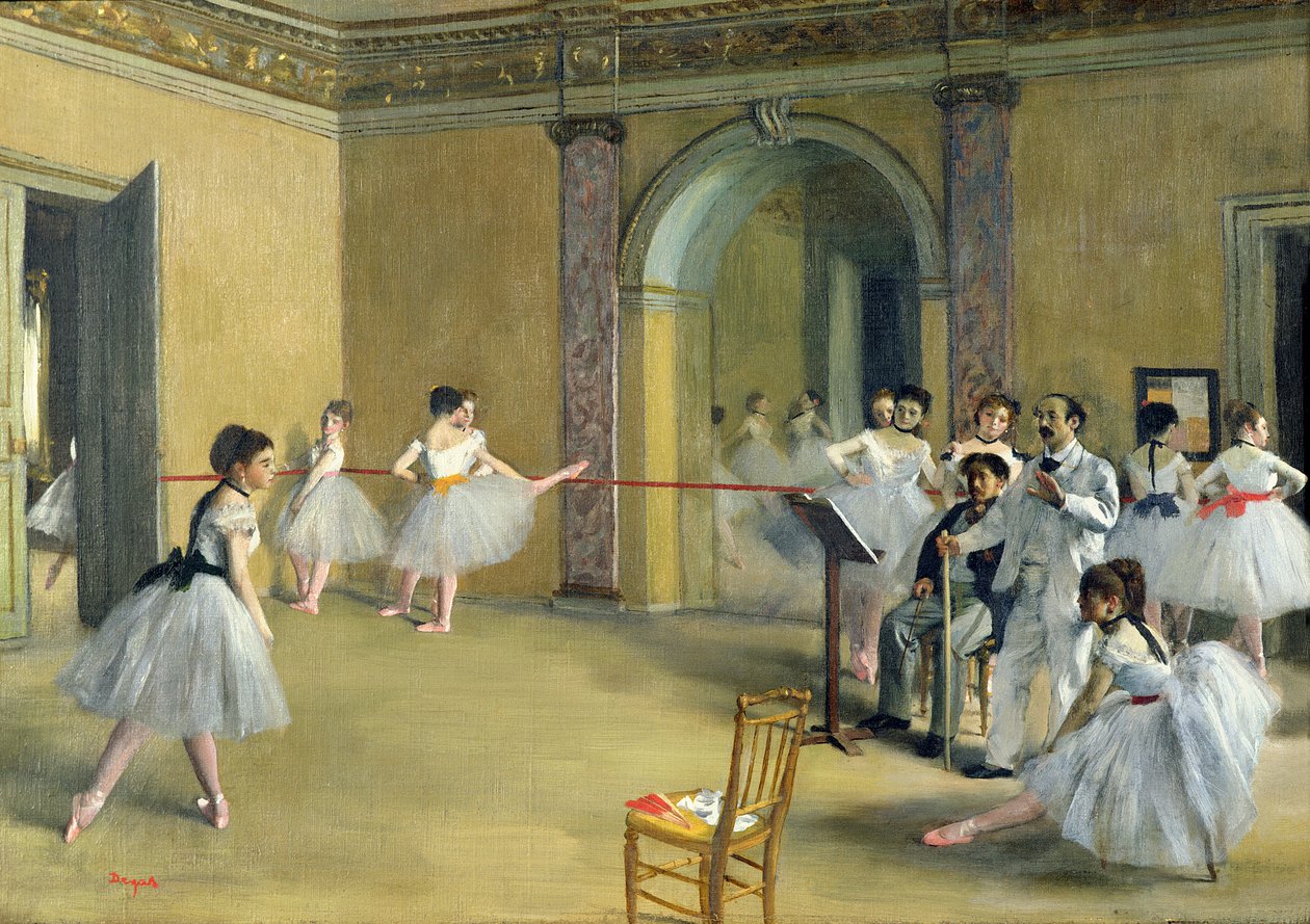 A Dance Foyer az Operában a rue Le Peletier utcában, 1872 alkotó: Edgar Degas