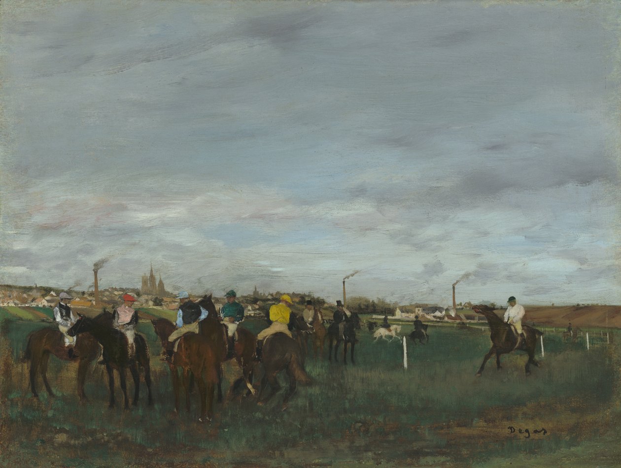 A versenyek, 1871-2 (olaj, fa) alkotó: Edgar Degas