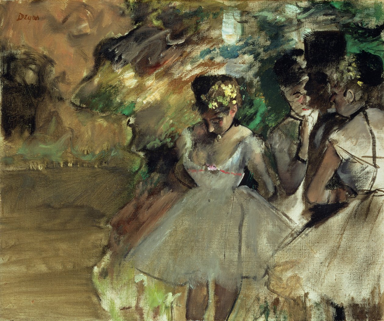 Három táncos a szárnyak alatt, 1880-85 körül alkotó: Edgar Degas