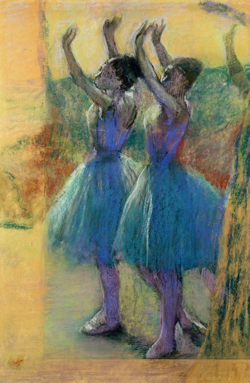 Két kék táncos (pasztell papíron) alkotó: Edgar Degas