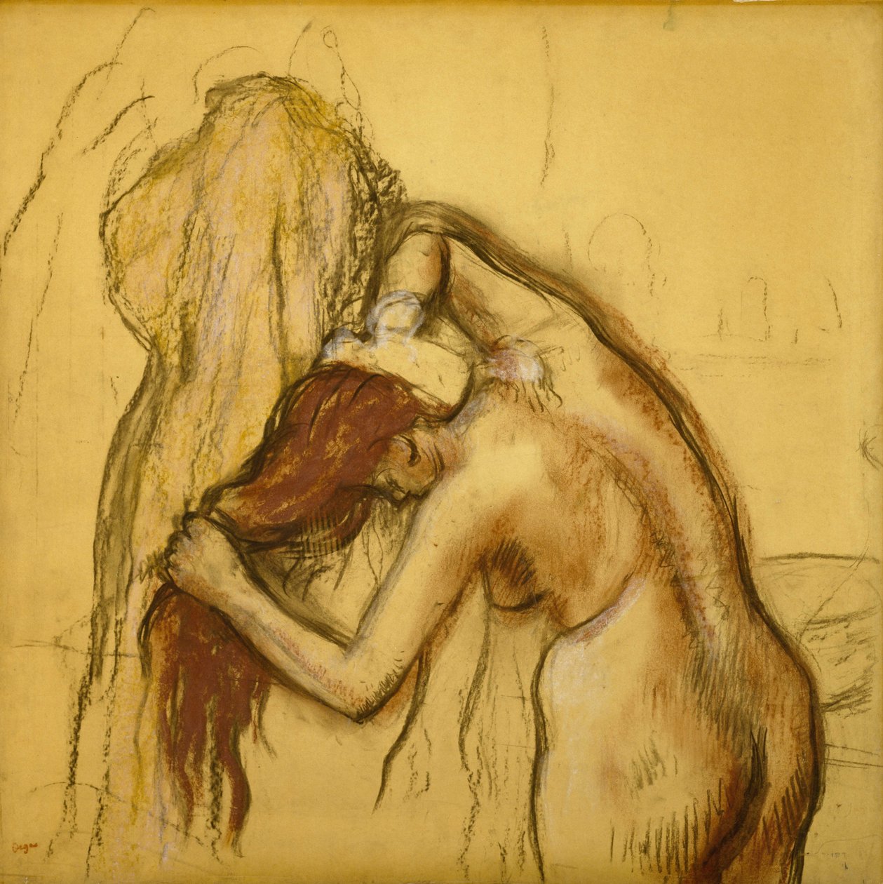 Szárító nő alkotó: Edgar Degas