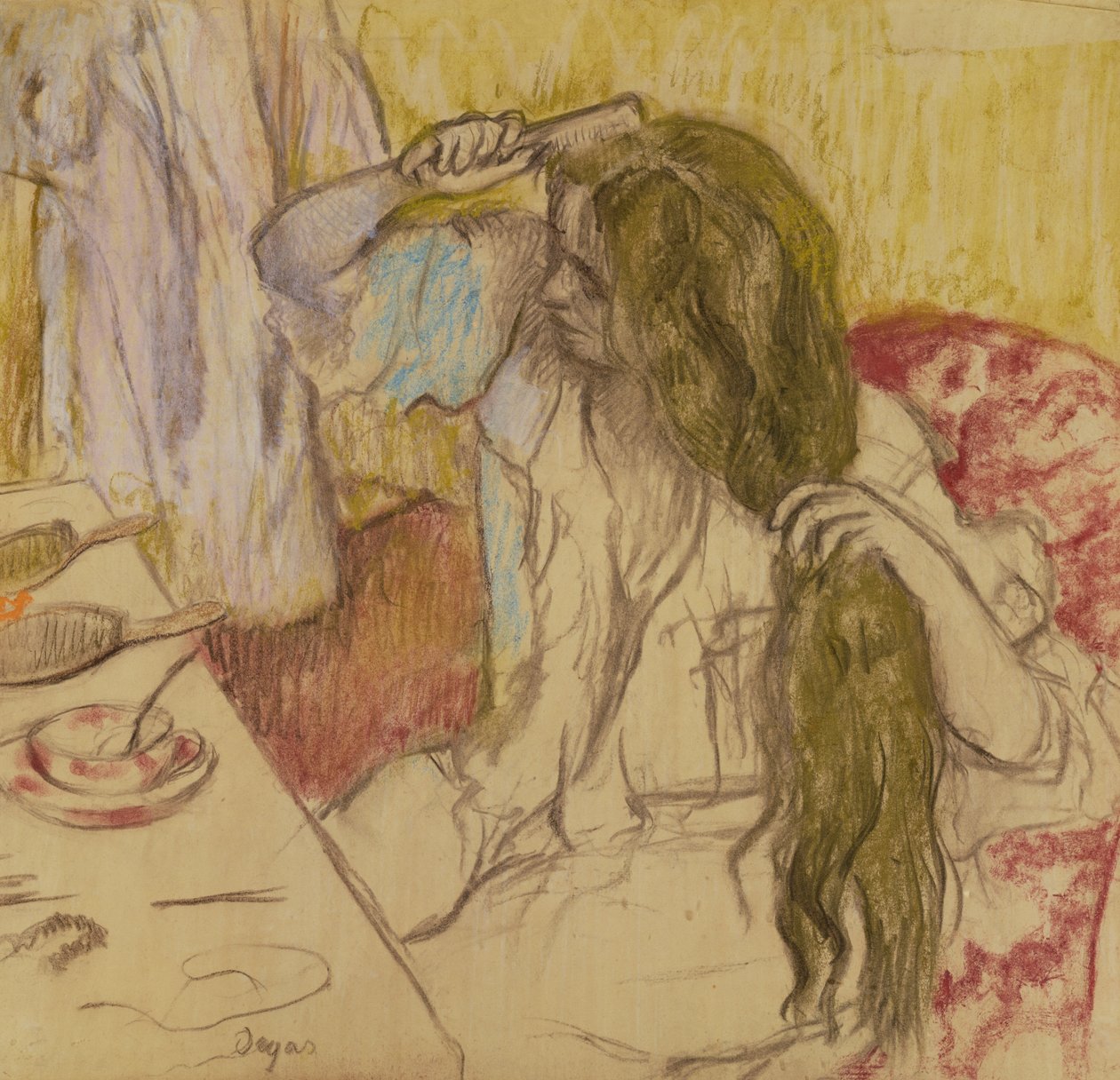 Nő a WC-nél, 1885 körül (pasztell, karton) alkotó: Edgar Degas