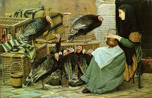 Karácsonyi pulykapiac Rómában alkotó: Edgar Barclay