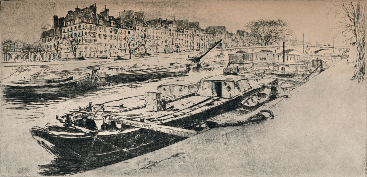 Quai des Celestins, 1915 alkotó: Edgar Chahine