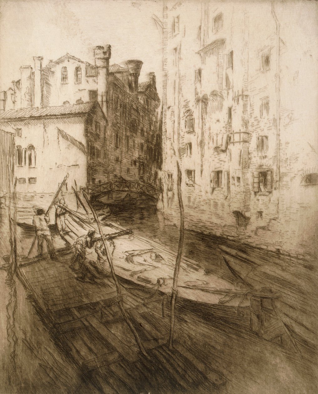 A velencei zsidó gettó, 1906. alkotó: Edgar Chahine
