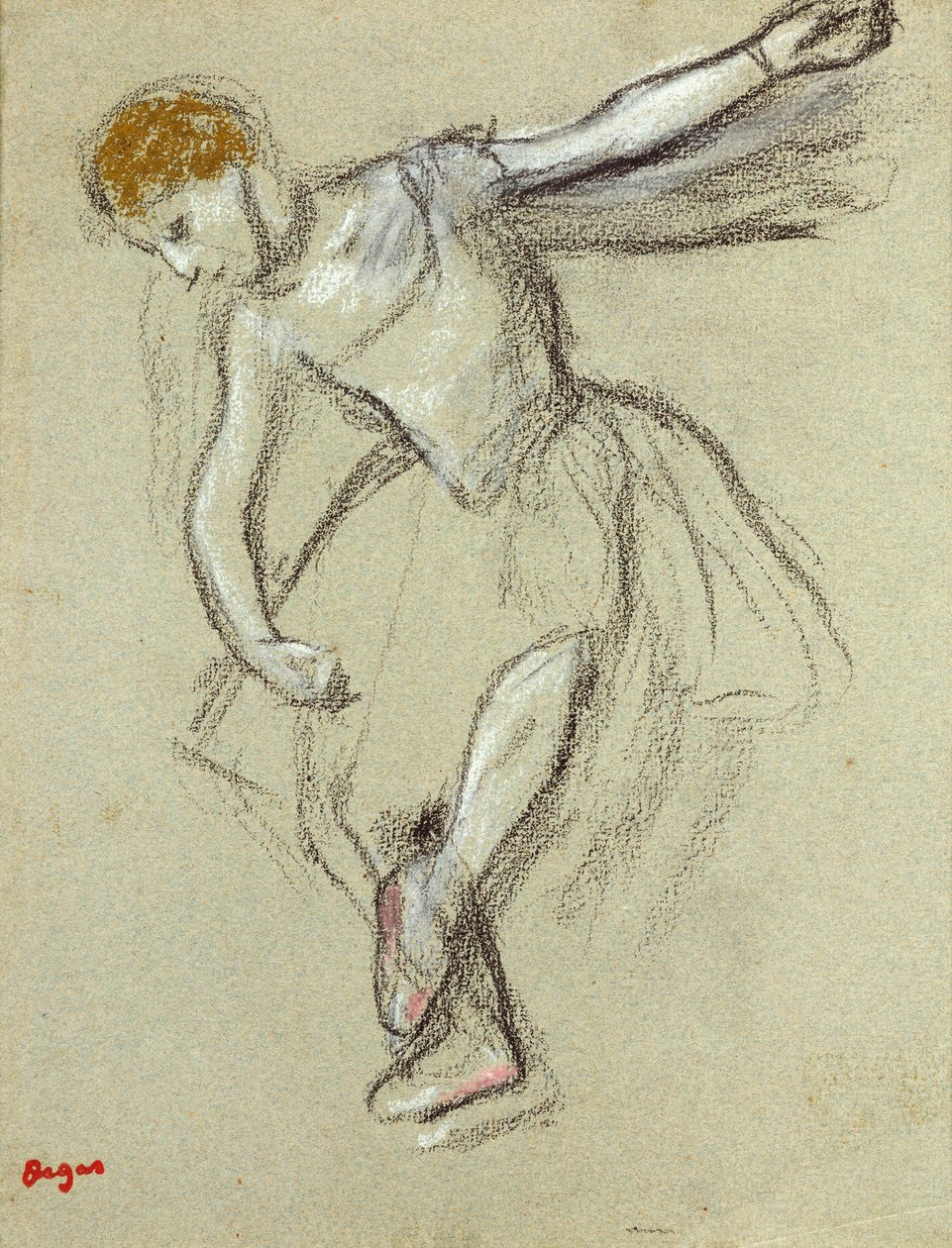Egy táncos profilban alkotó: Edgar Degas