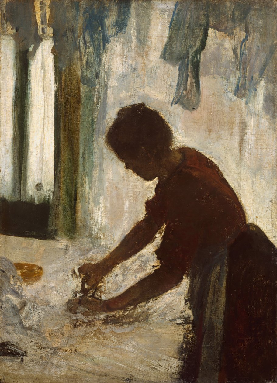 Vasaló nő, 1873. alkotó: Edgar Degas
