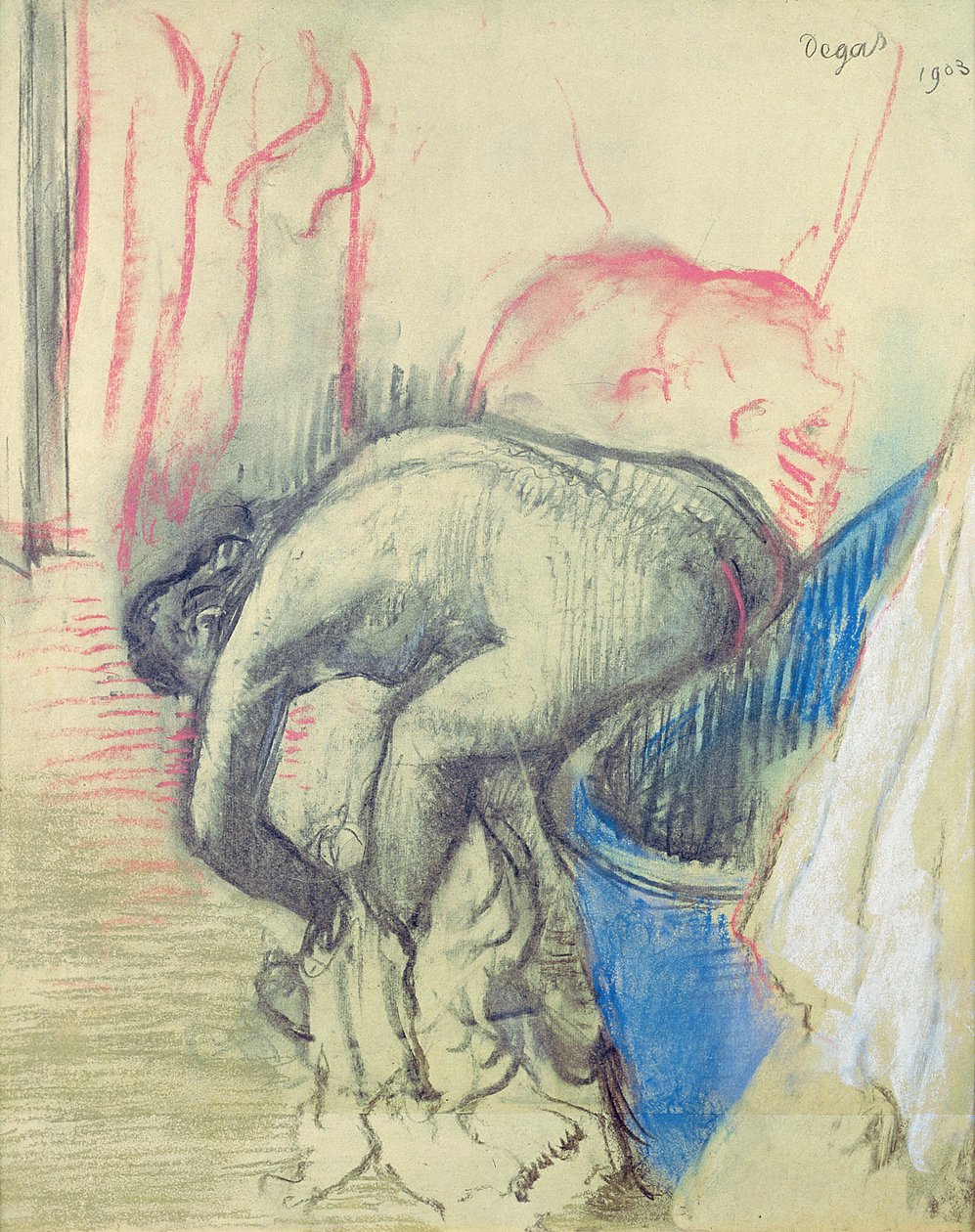A fürdő után alkotó: Edgar Degas