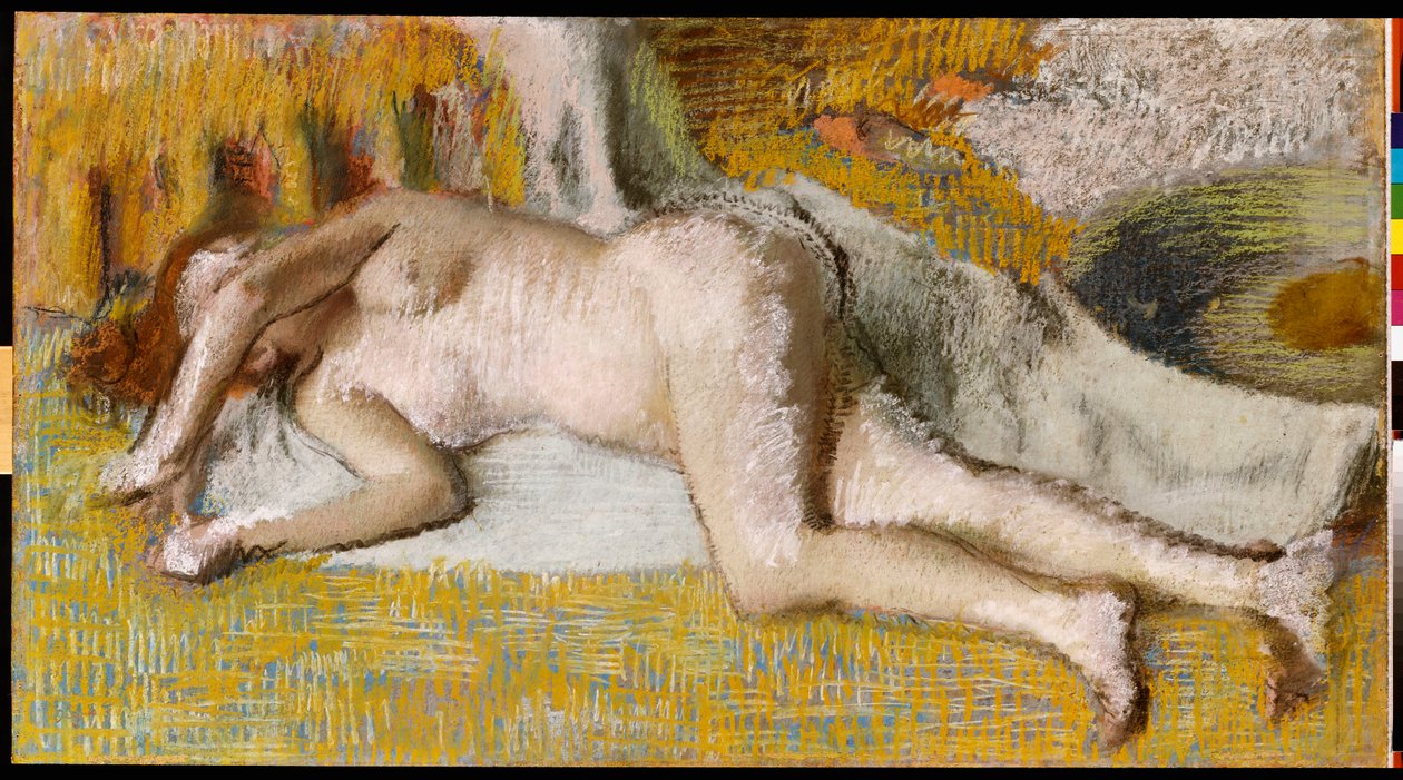A fürdő után, 1885 alkotó: Edgar Degas