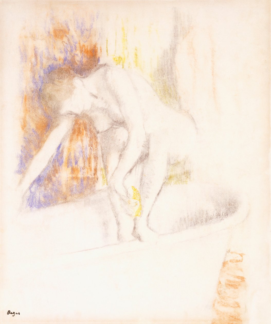 A fürdő után, 1890-1900 alkotó: Edgar Degas