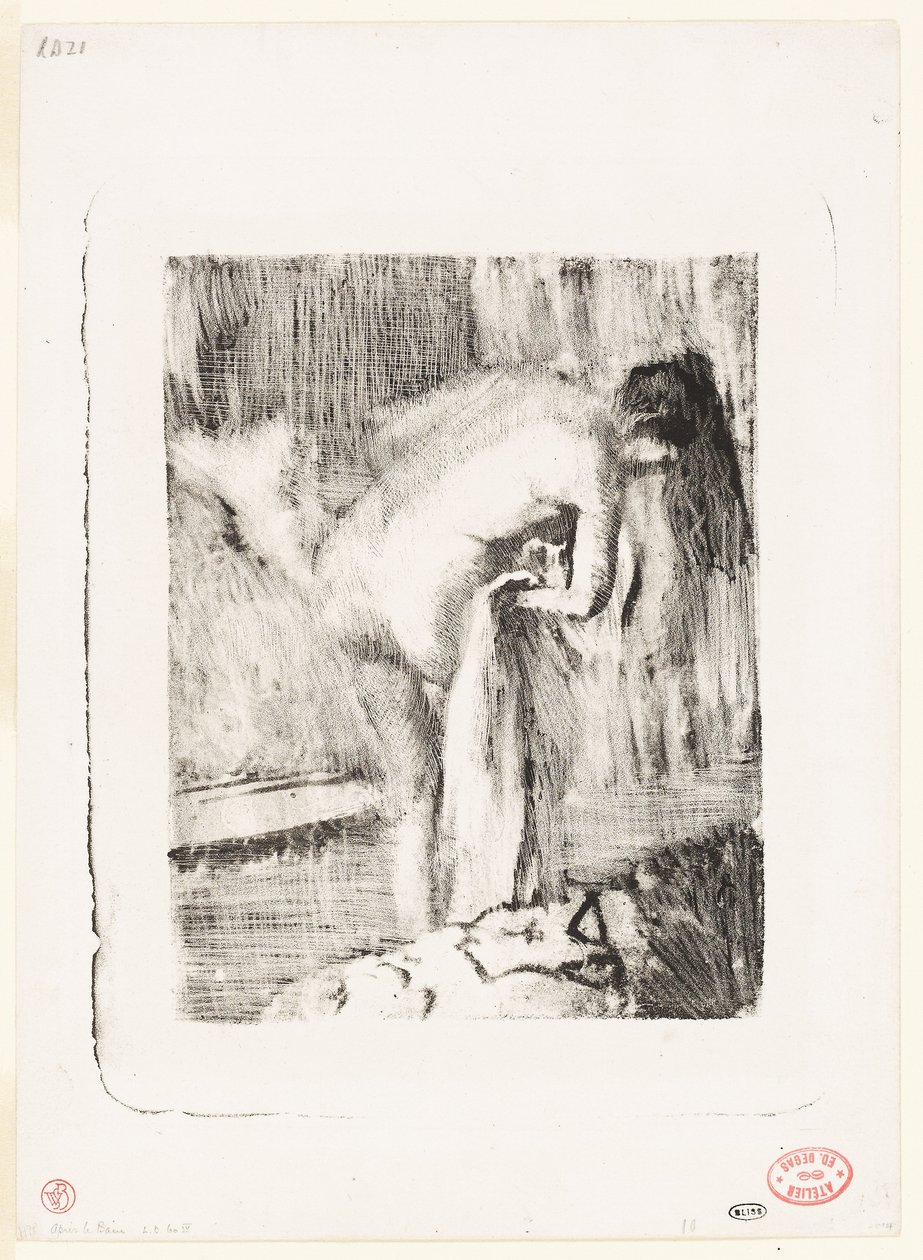 A fürdő után II alkotó: Edgar Degas