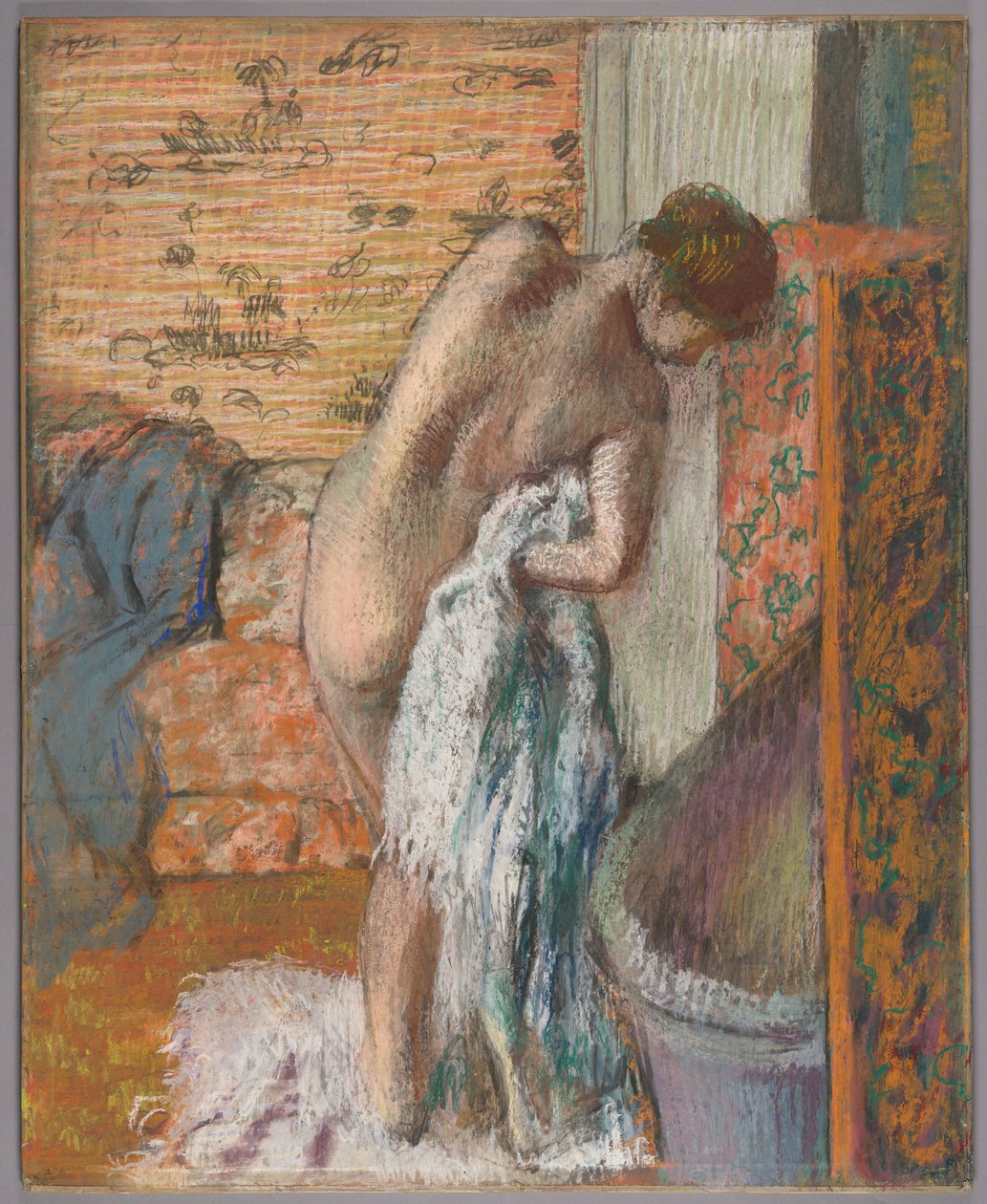 Fürdés után (a nő törölközik) alkotó: Edgar Degas