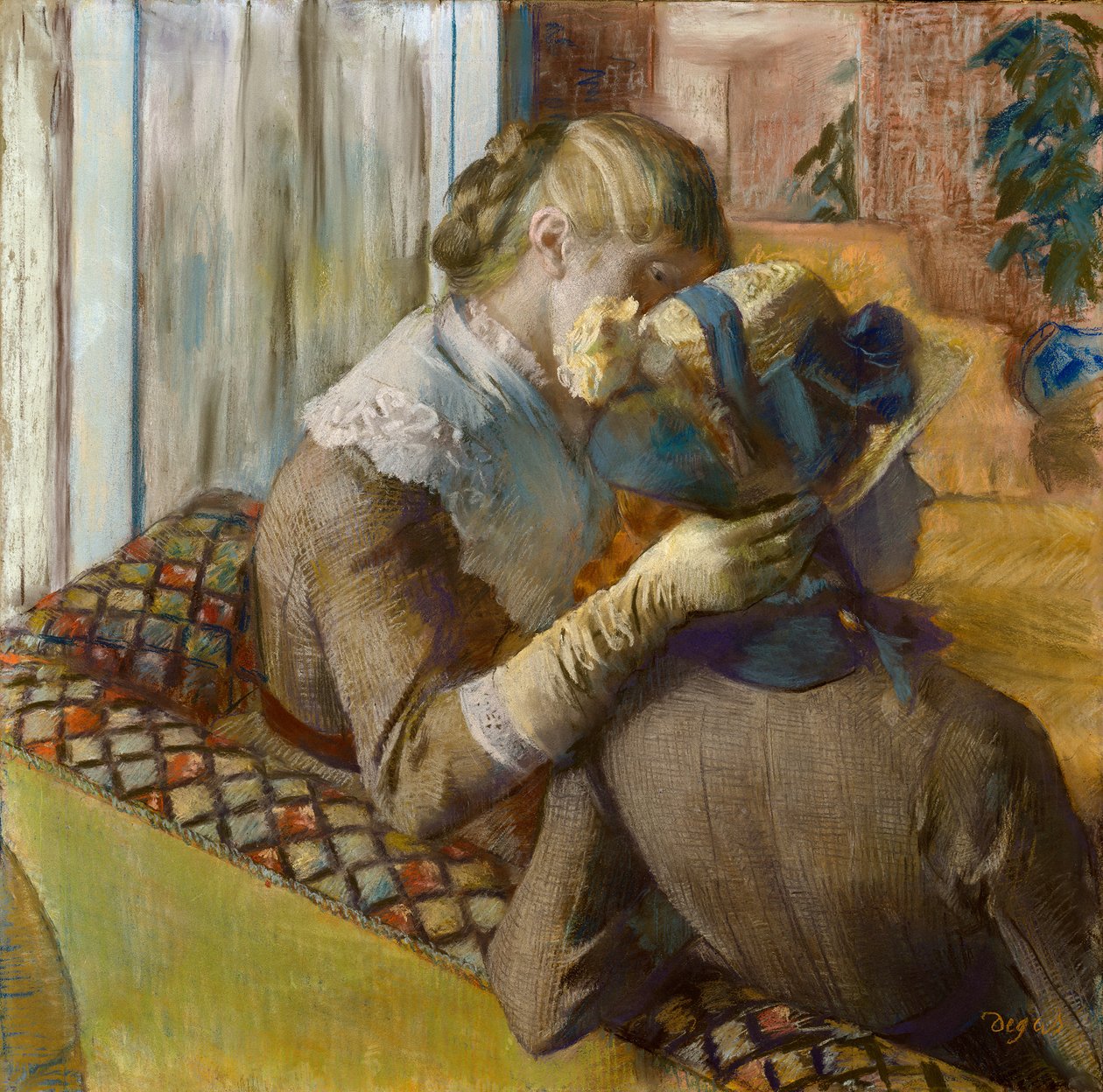 A Millinersnél, 1881. alkotó: Edgar Degas