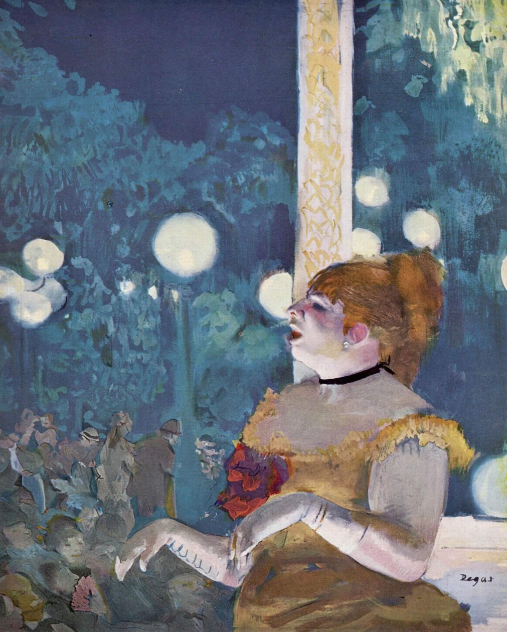A Café-koncerten: La Chanson du chien alkotó: Edgar Degas