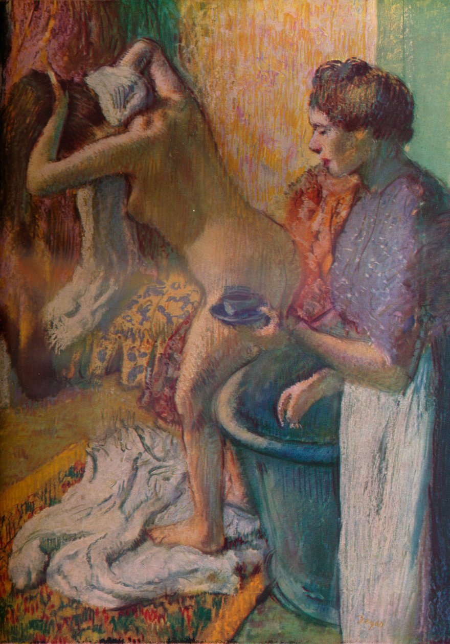 Reggeli fürdés után, 1883 alkotó: Edgar Degas