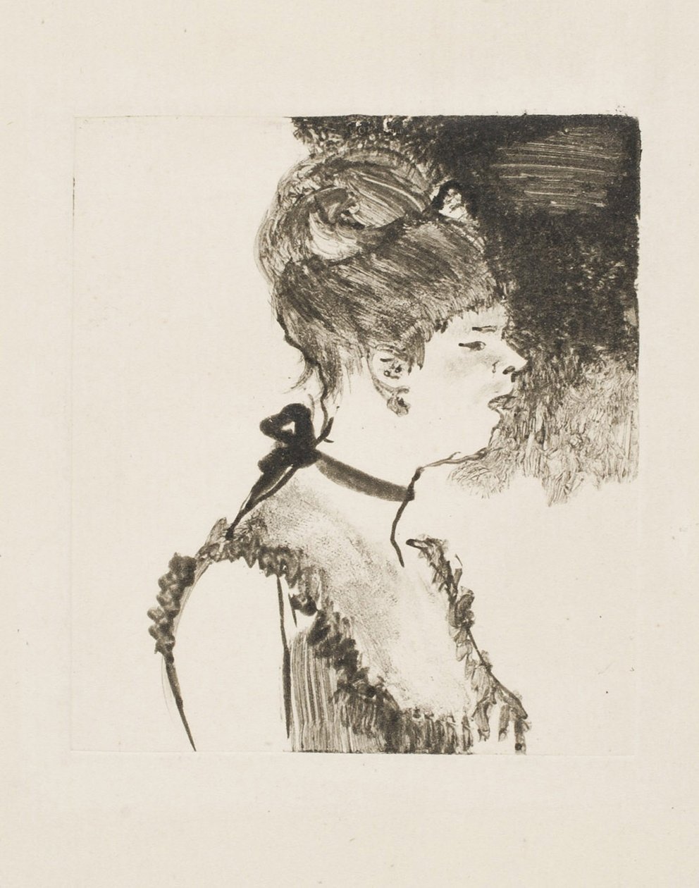 Kávéház-koncert énekes, 1878-80 alkotó: Edgar Degas