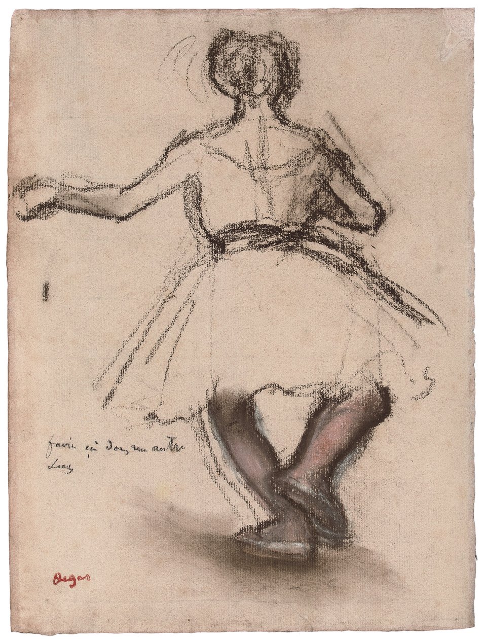 Táncos, Hátulnézet, alkotó: Edgar Degas
