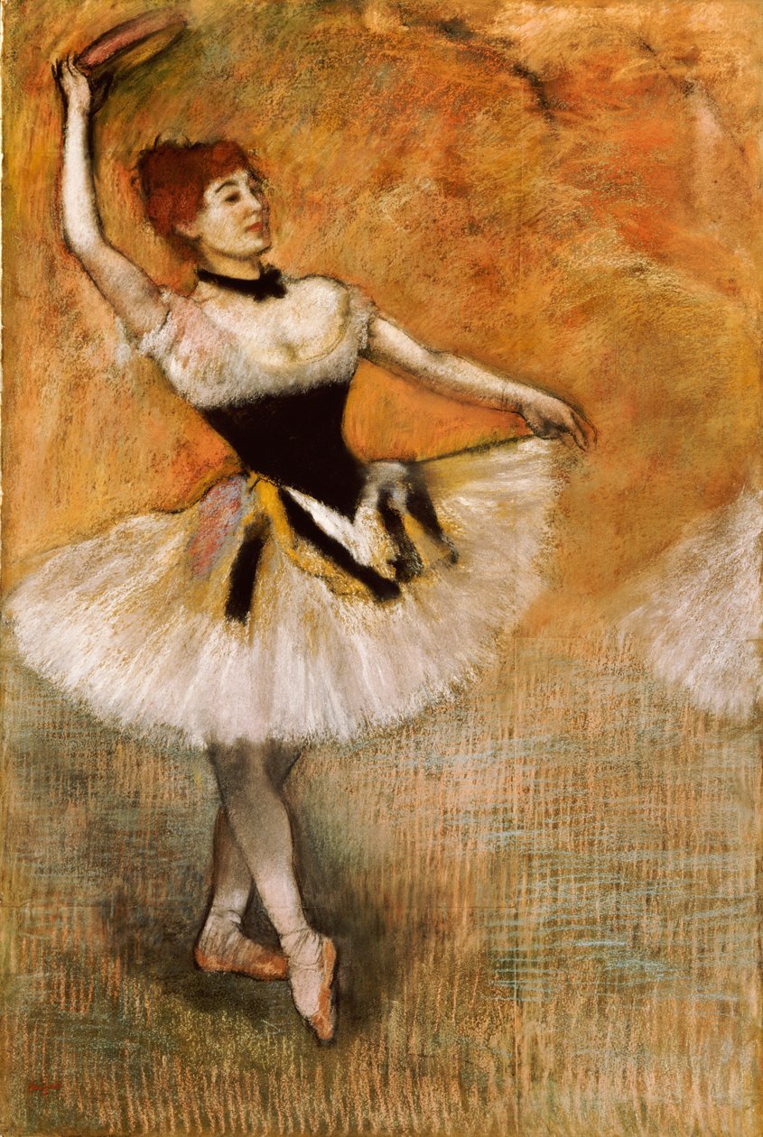 Táncos tamburával, 1882 alkotó: Edgar Degas