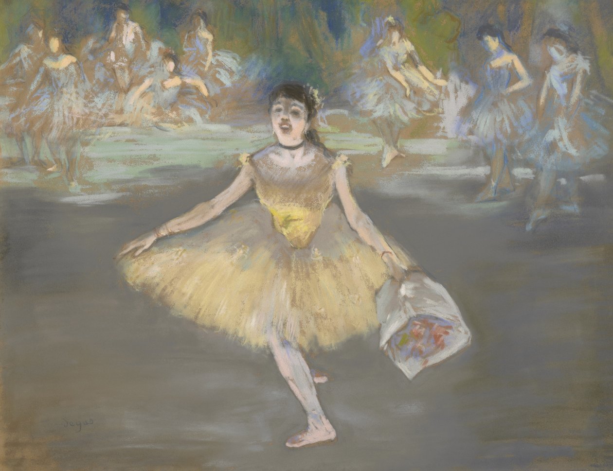 Táncos csokorral, 1923 előtt alkotó: Edgar Degas