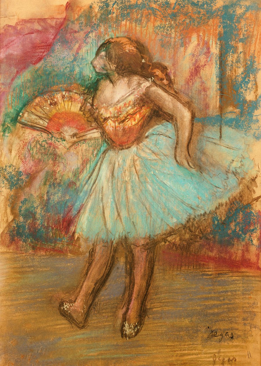 Táncos legyezővel, 1895-1900 körül alkotó: Edgar Degas