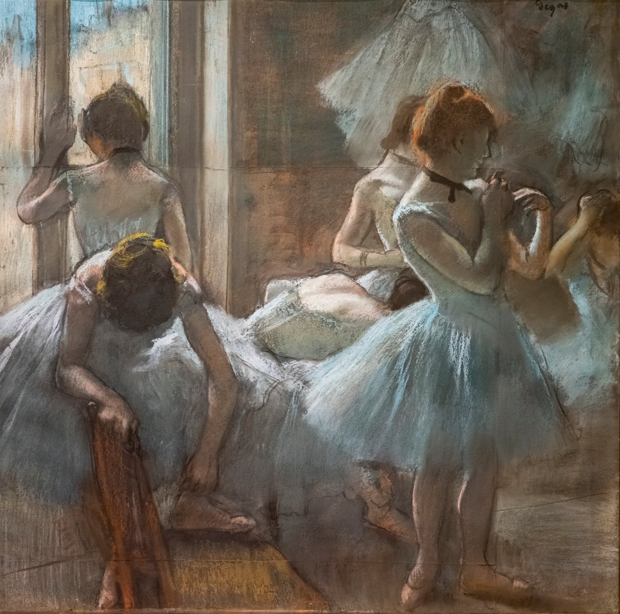 Táncosok. 1884-1885. Pasztell papíron. alkotó: Edgar Degas