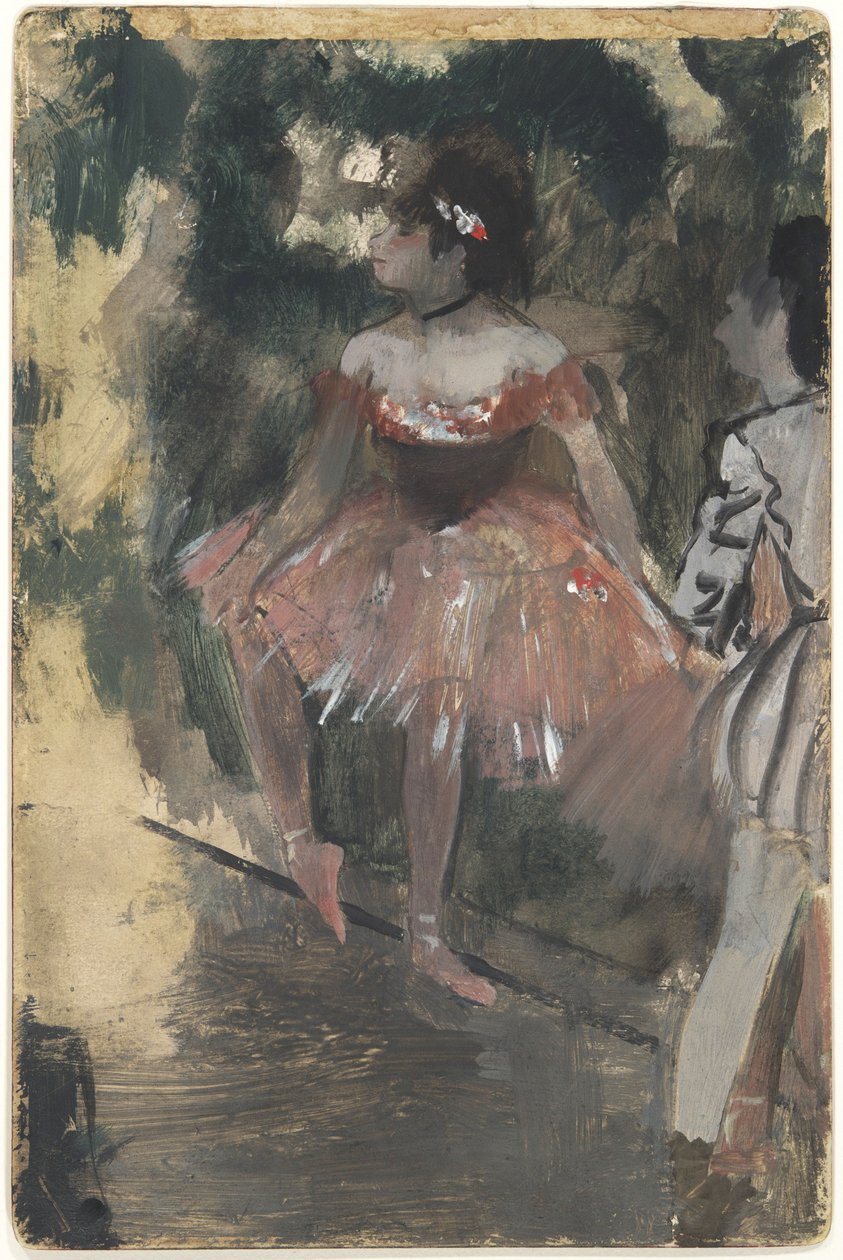 Táncosok, 1878 körül (olaj és grafit a kártyán) alkotó: Edgar Degas
