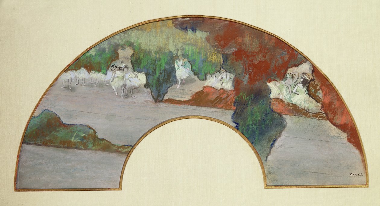 Legyező, 1879 körül (gouache és pasztell selyemen) alkotó: Edgar Degas