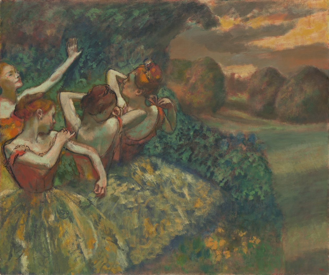 Négy táncos, c. 1899. alkotó: Edgar Degas