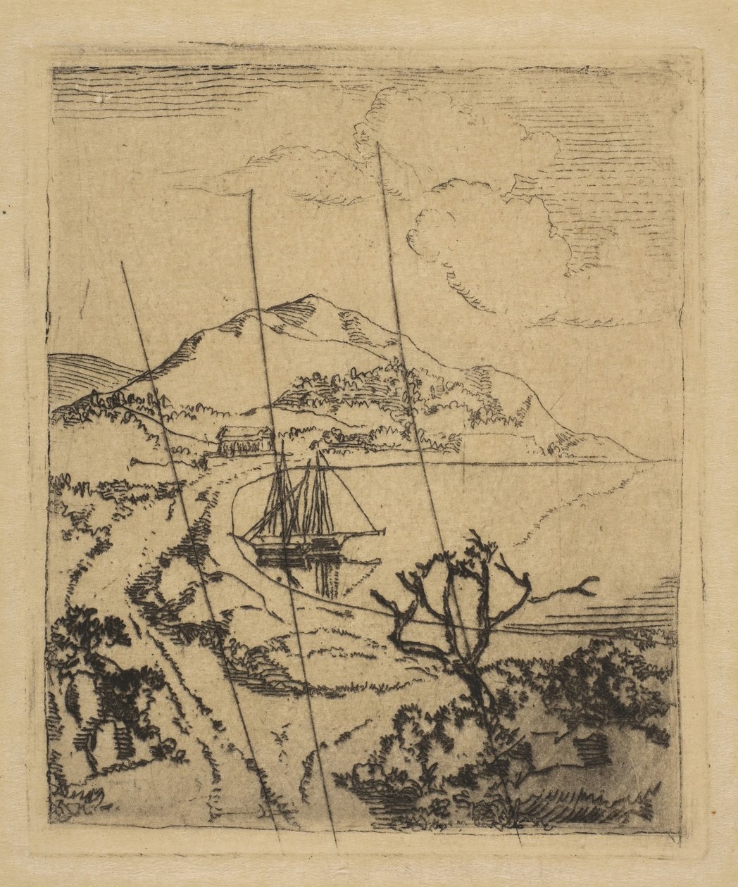 Görög táj, 1856. alkotó: Edgar Degas