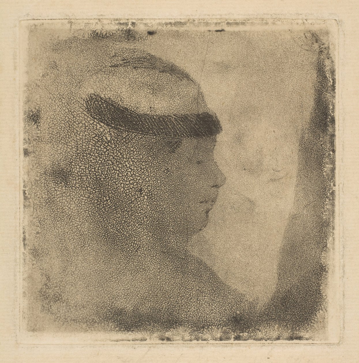 Profilos nő feje, 1879-80. alkotó: Edgar Degas