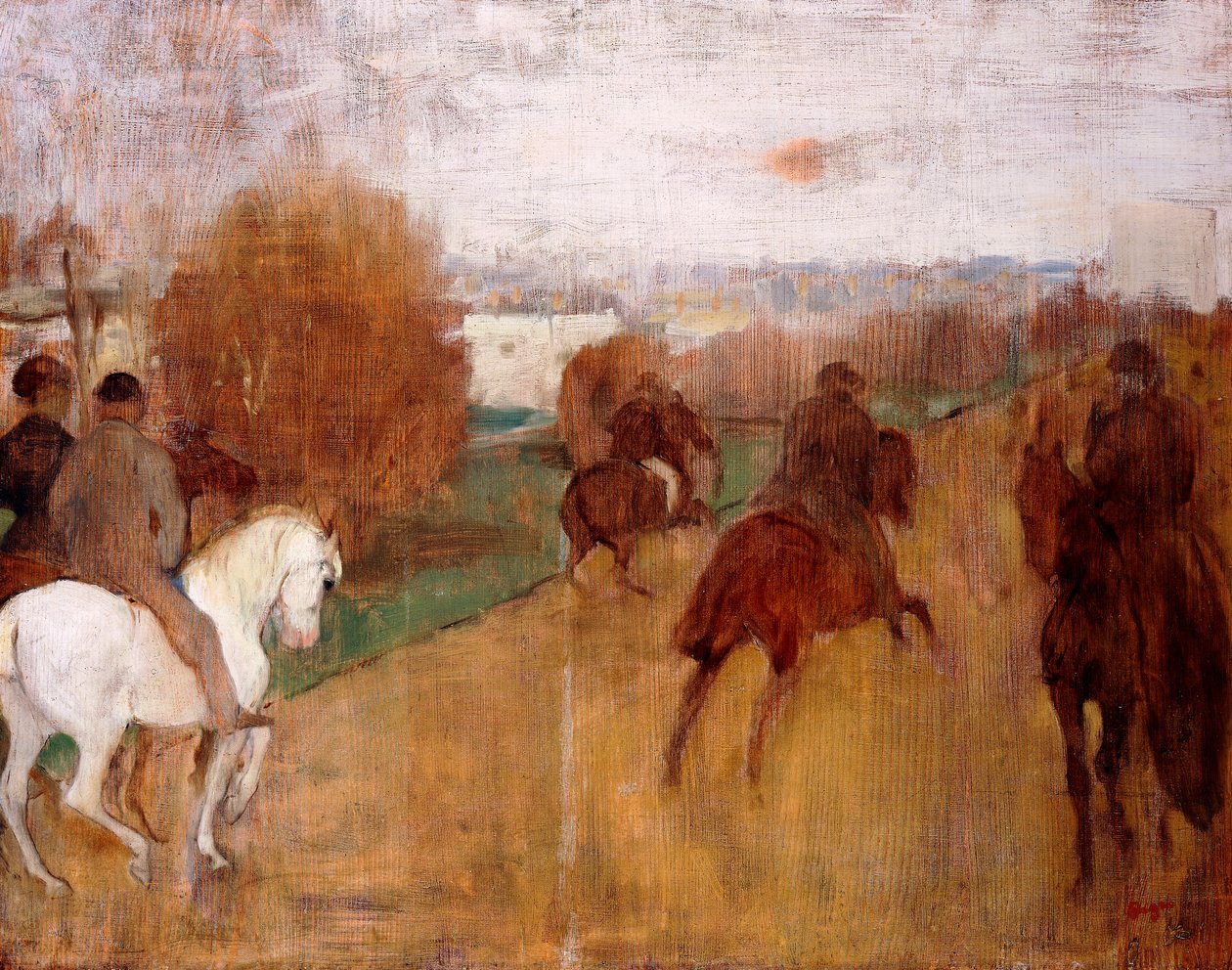 Lovasok az úton, 1864-68 alkotó: Edgar Degas