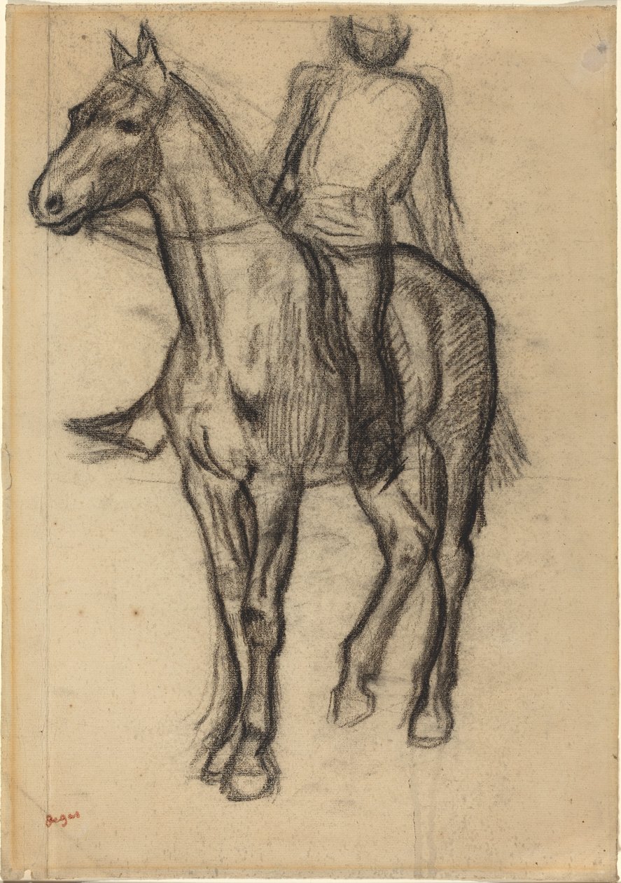 Ló és lovas c. 1878. alkotó: Edgar Degas