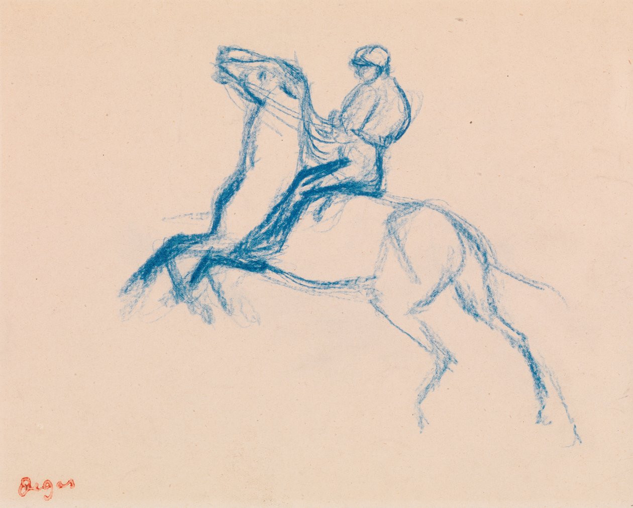 Jockey on Horse alkotó: Edgar Degas