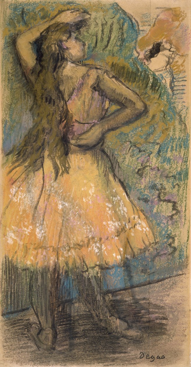 A táncos, 1888 körül (pasztell, papíron) alkotó: Edgar Degas