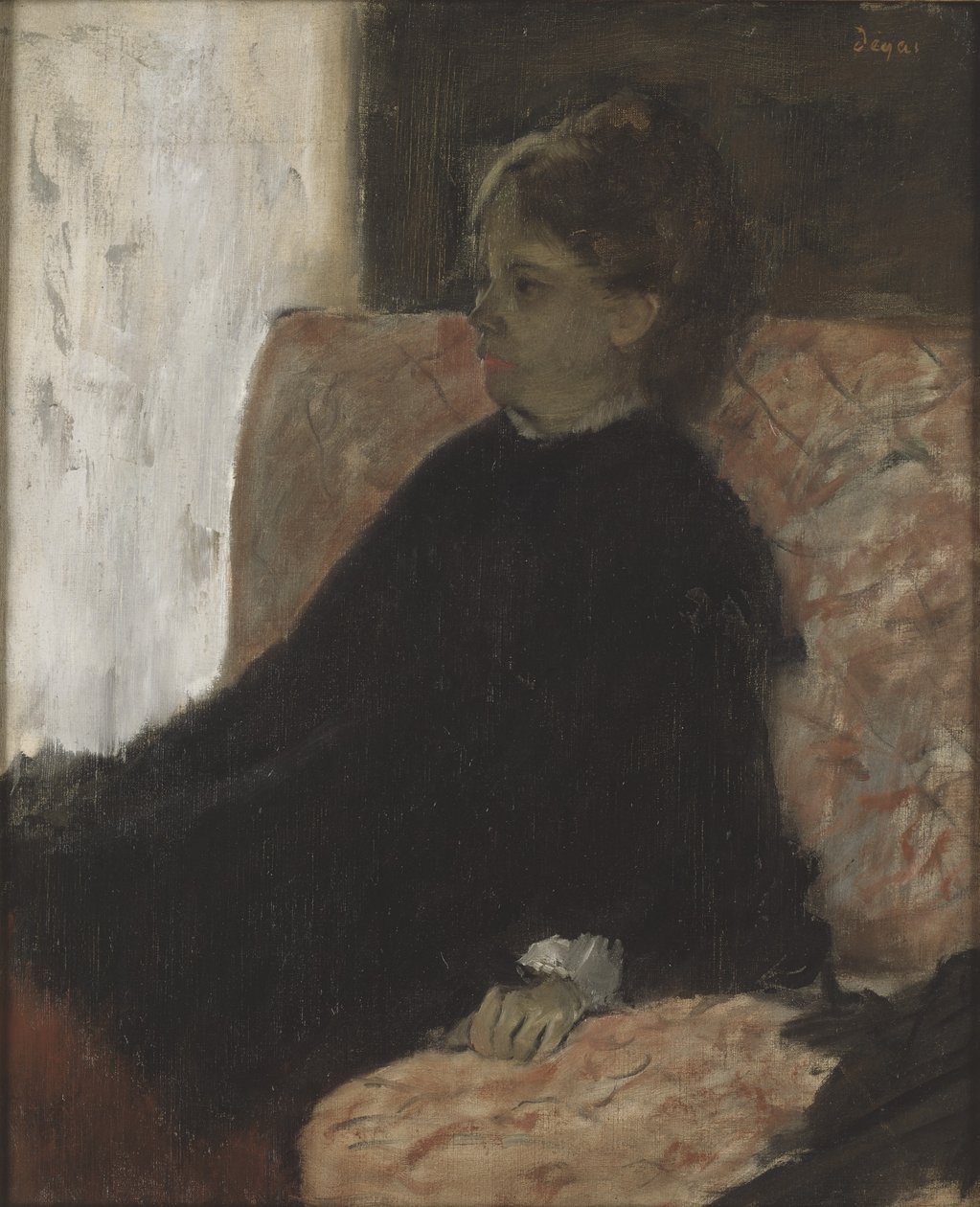 hölgy feketében alkotó: Edgar Degas