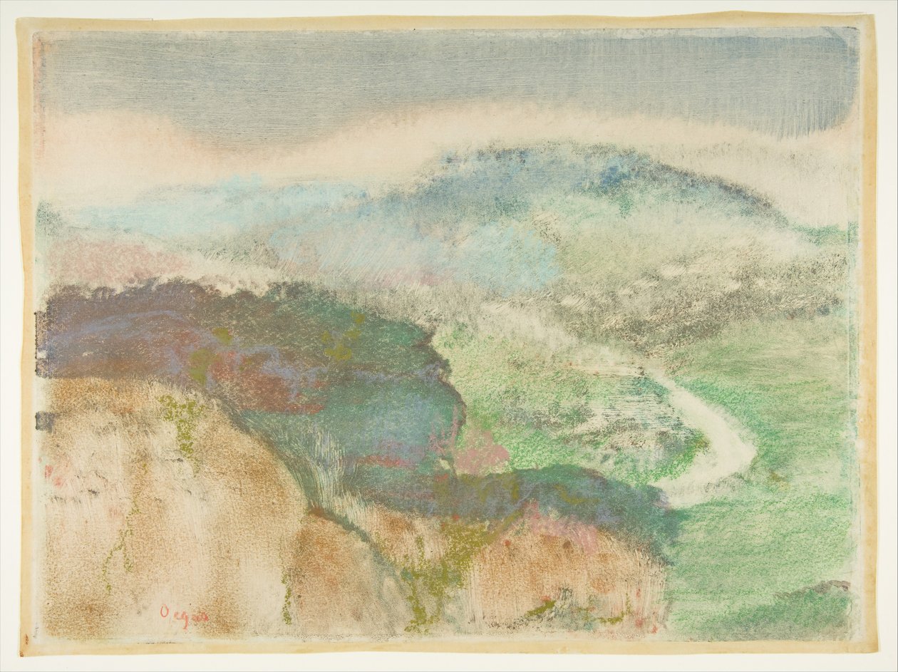 Táj, 1892. alkotó: Edgar Degas