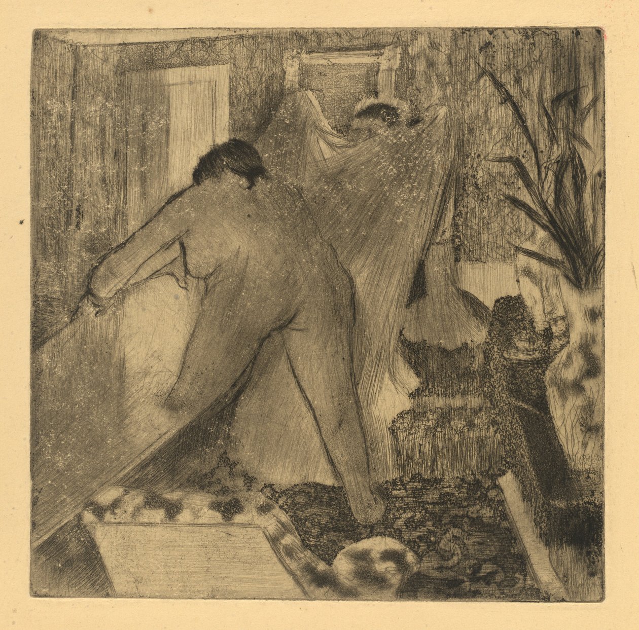 Kilép a fürdőből, 18791880. alkotó: Edgar Degas