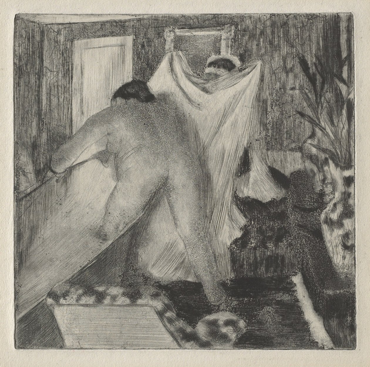 A fürdő elhagyása, 1878-80 körül alkotó: Edgar Degas