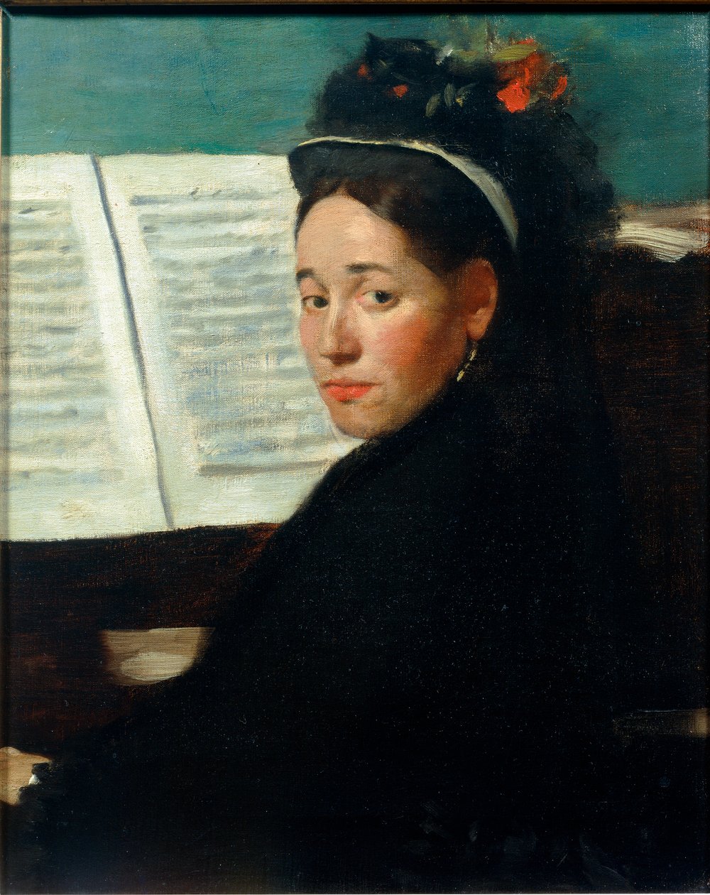 Mademoiselle Dihau au piano alkotó: Edgar Degas
