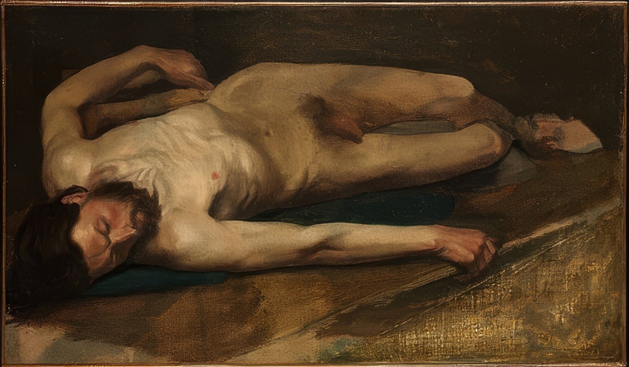 Férfi akt, 1856 alkotó: Edgar Degas